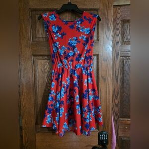 Atmosphere Tomatoe Girl Croquette Country Chic Blue Red Floral Dress